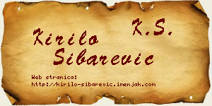 Kirilo Šibarević vizit kartica
